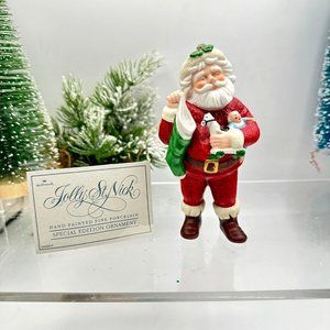 Hallmark Jolly St Nick Ornament Santa Hand Painted Figurine Special Edition